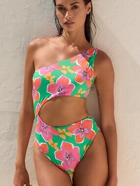 NWT Anthropologie Sanctuary Mio Super Bloom Floral One Piece Swimsuit FIRM PRICE